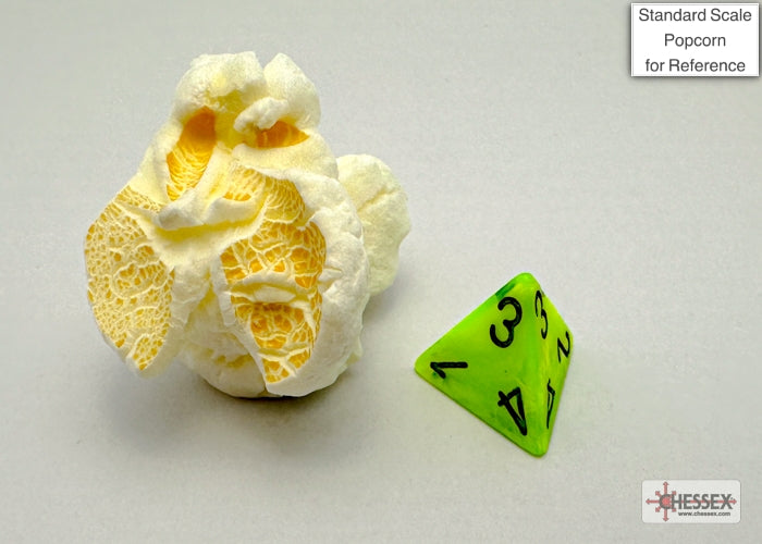 Chessex - Mini Vortex Polyhedral 7 Die Set - Bright Green & Black