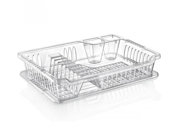 Compact Clear Plastic Dish Drainer with Tray Organize Your Kitchen