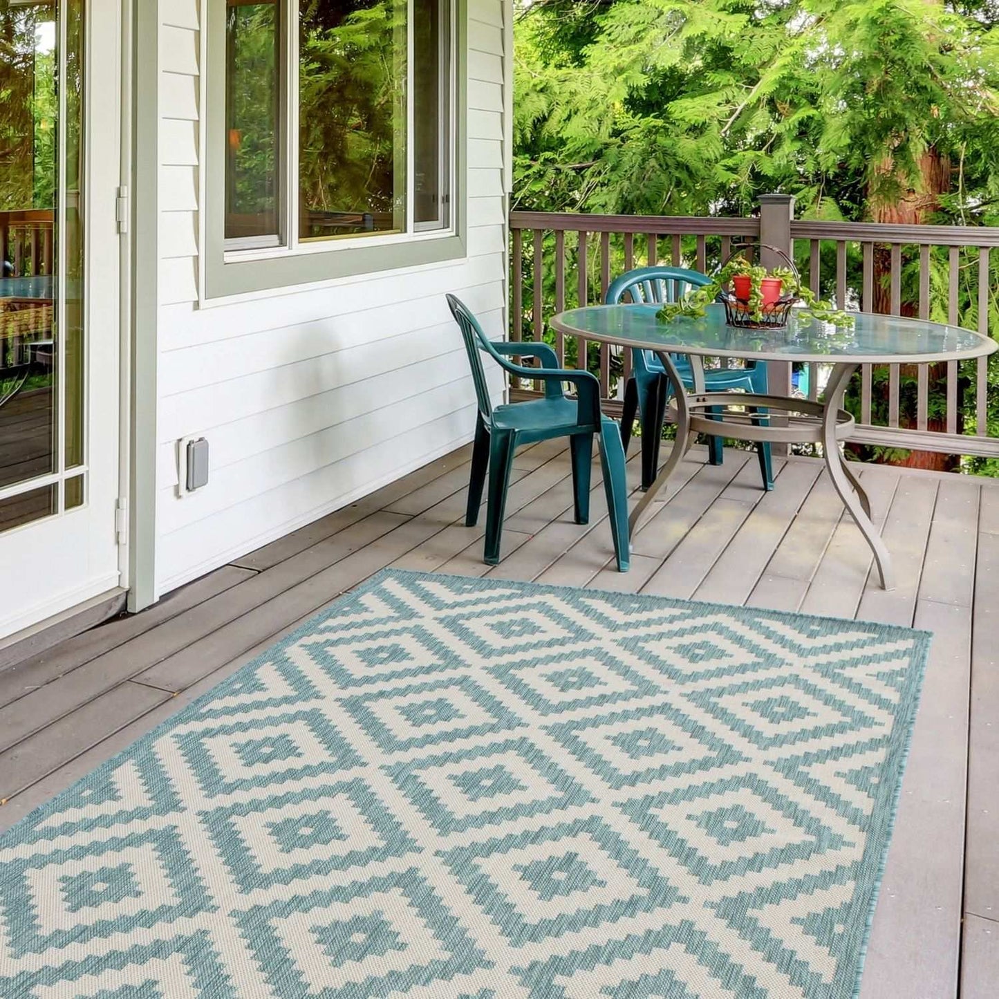 Ecology Outdoor Rug Aqua | 100AQ