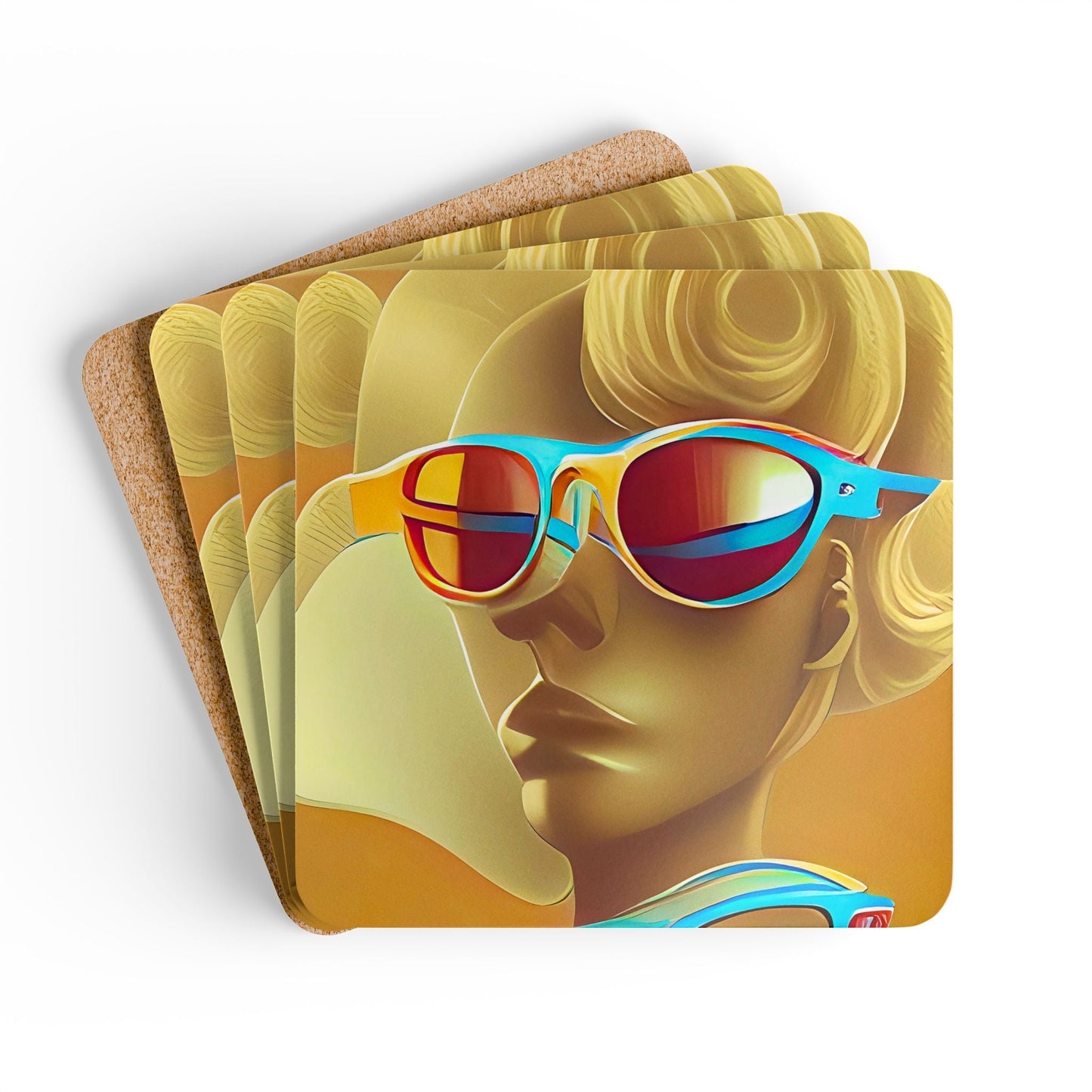 Retro Cool Orange - Coaster Set - iSAW Company