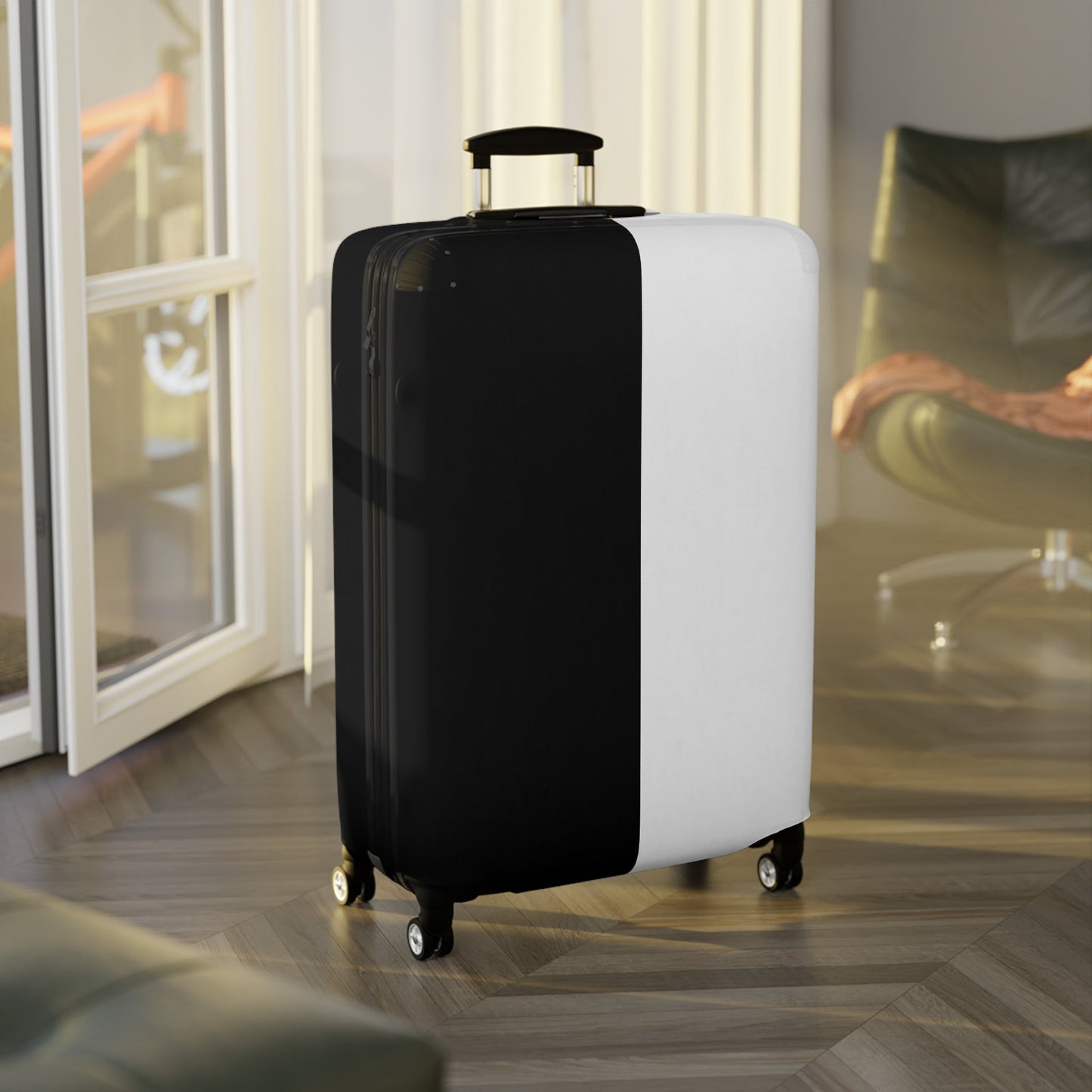 Half Black Half White – Protective Suitcase Cover
