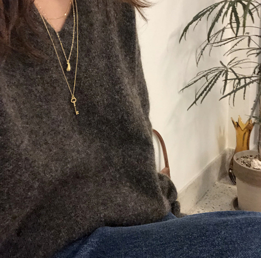 Sterling Silver Key Necklace