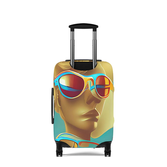 Retro Cool Blue – Protective Suitcase Cover