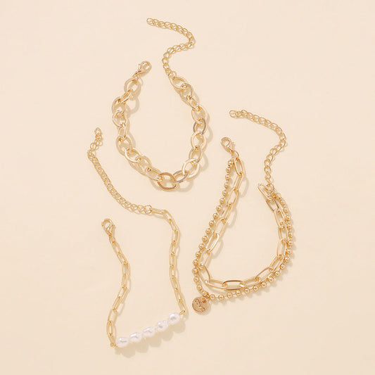 Geometric Retro Pearl Bracelet