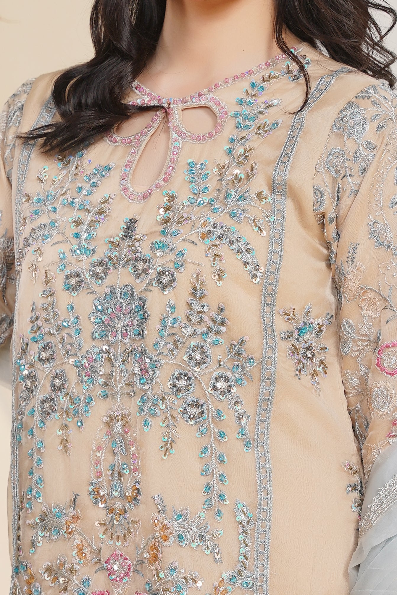 Tehwar - Luxury Organza Outfit - Festive Collection - Ready to Wear - V7 - D1 - Eid25 - 1