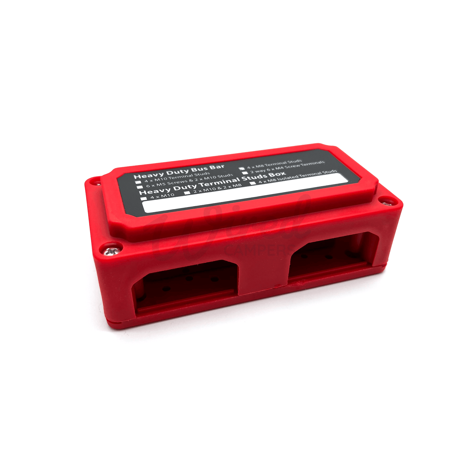 12V 300A AMP Heavy Duty DC Power Distribution Positive Bus Bar - 4 X M8 Terminals