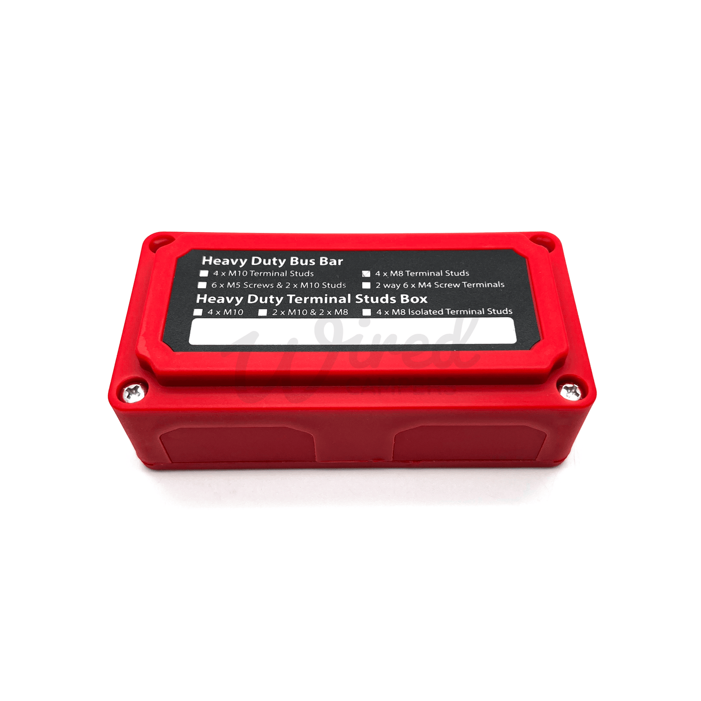 12V 300A AMP Heavy Duty DC Power Distribution Positive Bus Bar - 4 X M8 Terminals