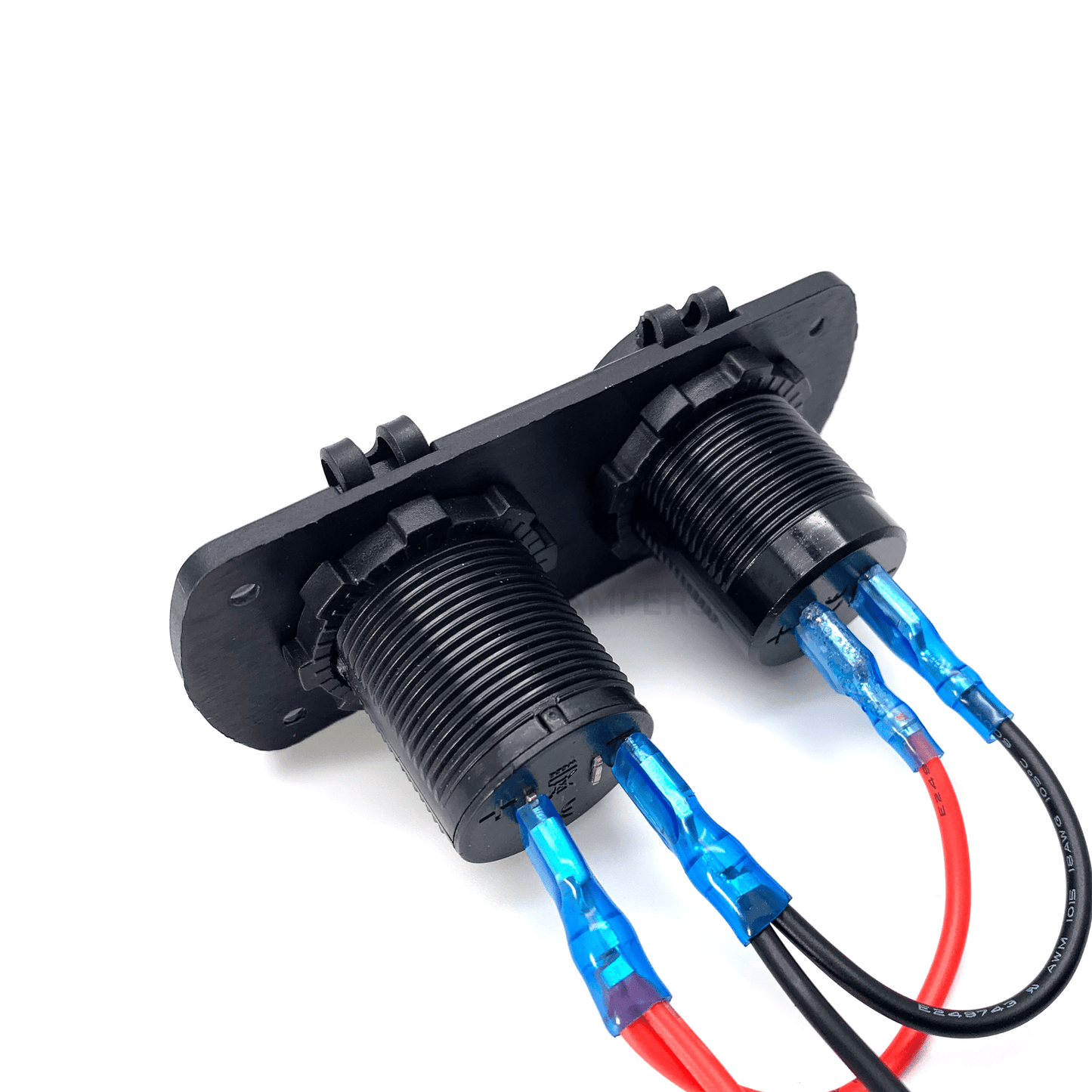 12V Camper/Caravan Mini Panel - Dual Quick Charge 2.4A USB & 12V Socket