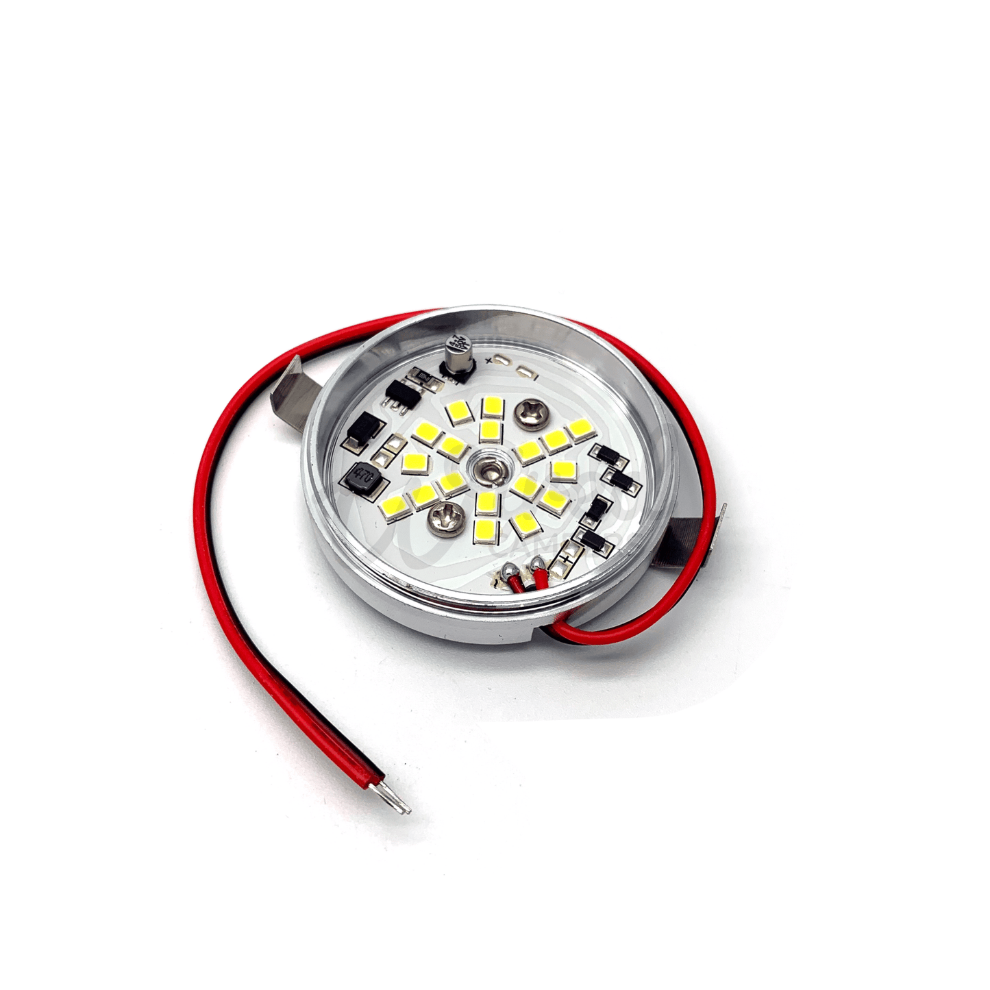 12V DC (10V-30V) Warm White LED SMD Ceiling Lights - Silver Surround