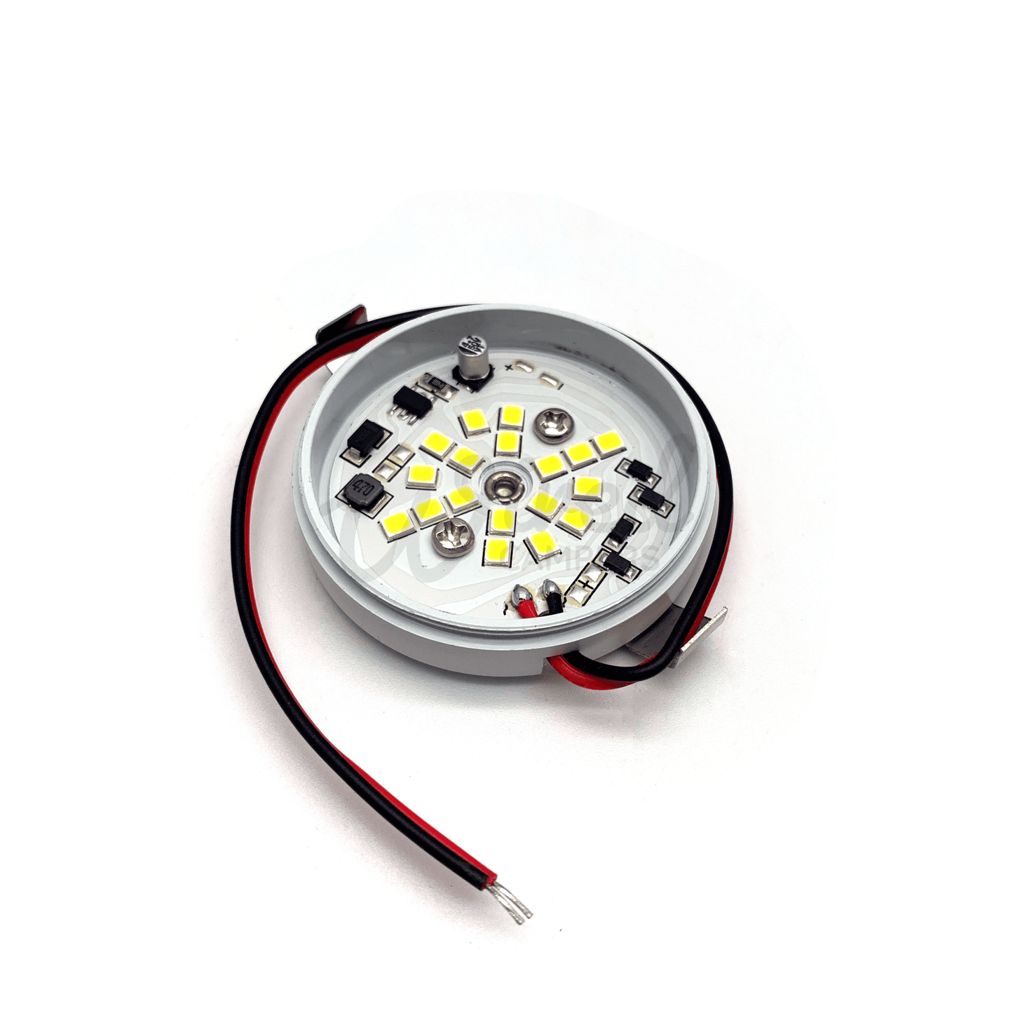 12V DC (10V-30V) Warm White LED SMD Ceiling Lights - White Surround