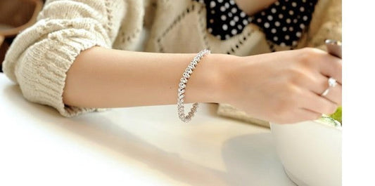 Exotic Zircon Flower Bracelet