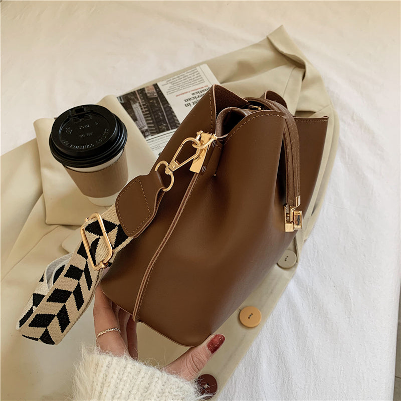 Shoulder Strap Bucket Bag