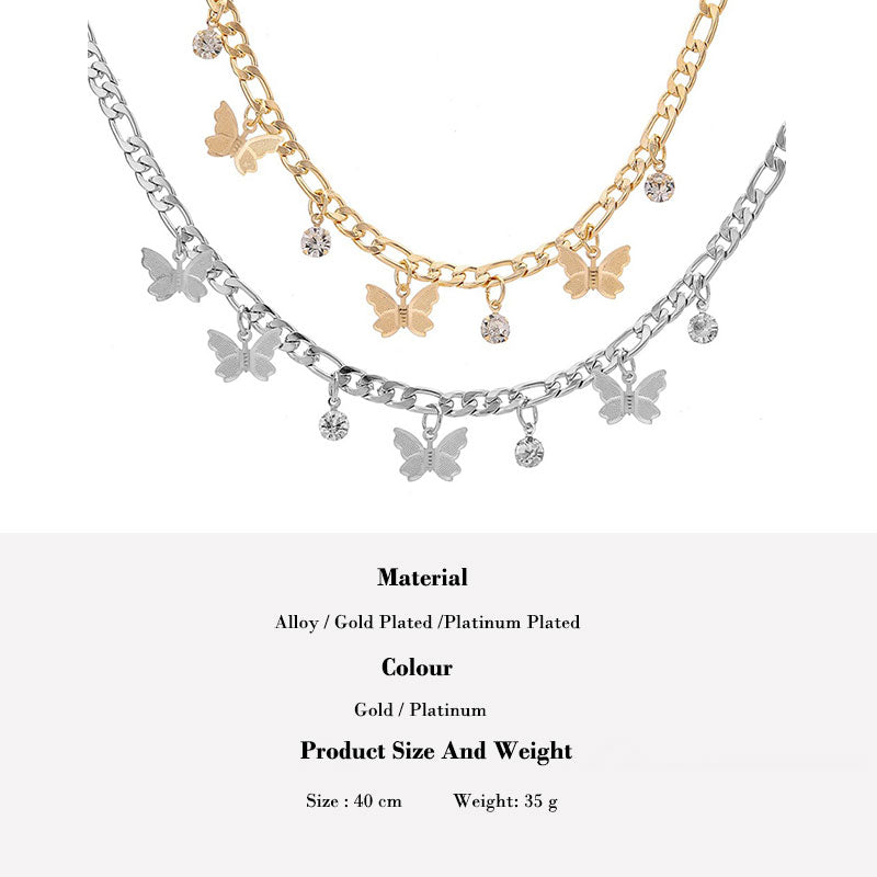 Butterfly Metal Clavicle Necklace