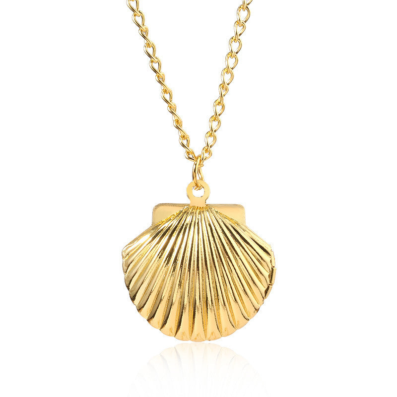 Mermaid Shell Locket Necklace