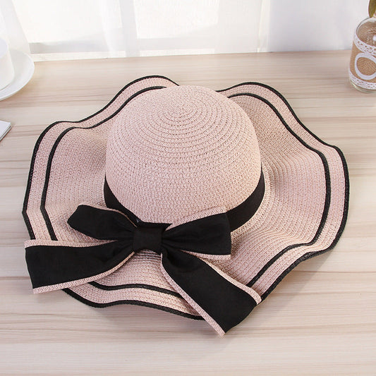 Summer Sun Straw Sunshade Panama Fashion Bow Beach Hats