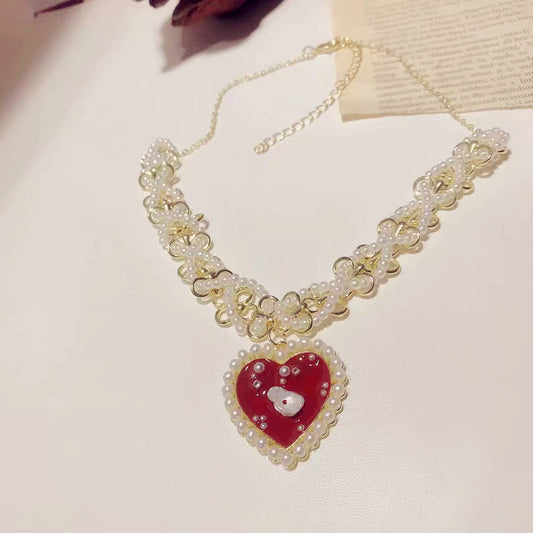 Heart-Shaped Alloy Necklace