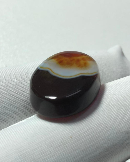 18ct Agate Cabochon - Sulaimani Aqeeq - 21 x 16mm