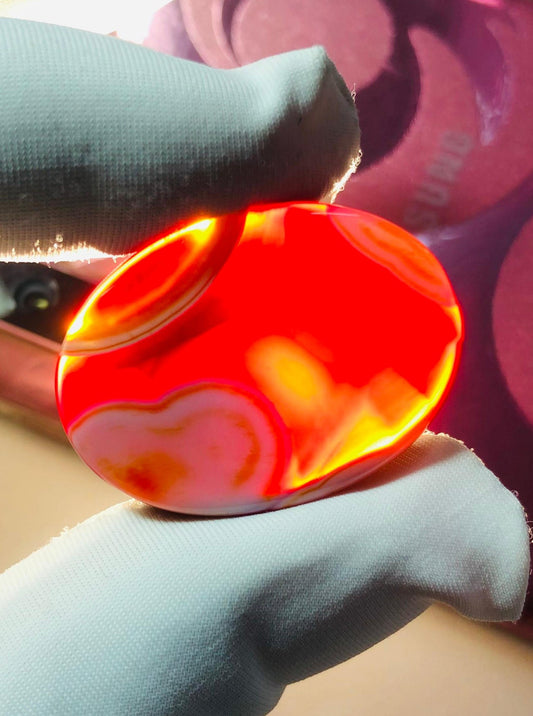 34ct Agate Cabochon - Sulaimani Aqeeq - 31 x 22mm