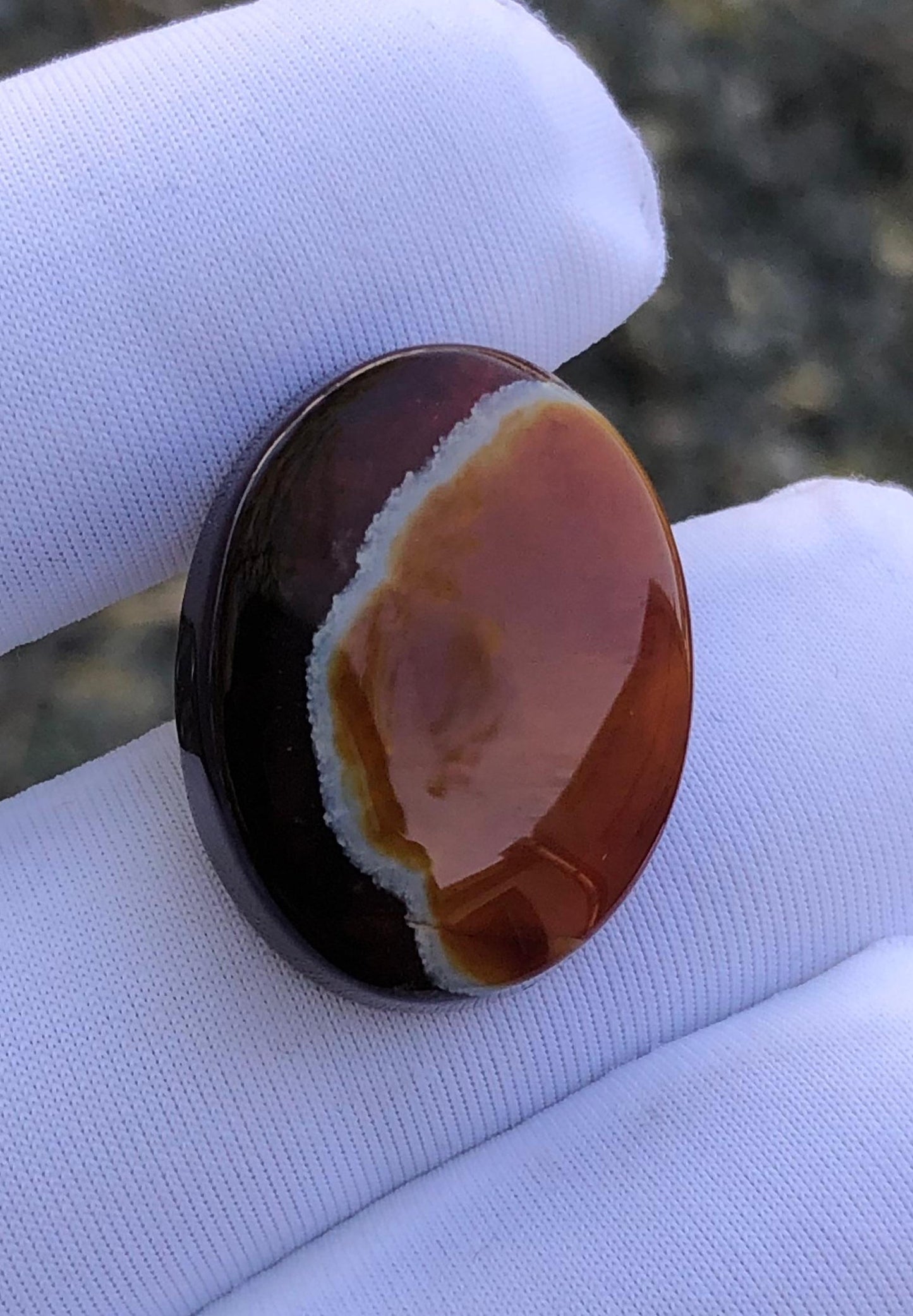 21ct Agate Cabochon - Sulaimani Aqeeq - 22 x 17mm
