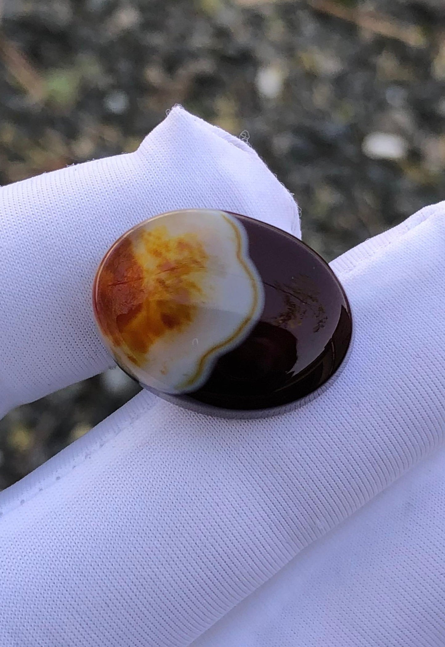 18ct Agate Cabochon - Sulaimani Aqeeq - 21 x 16mm