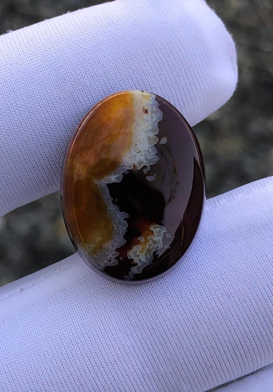 16ct Agate Cabochon - Sulaimani Aqeeq - 20 x 25mm