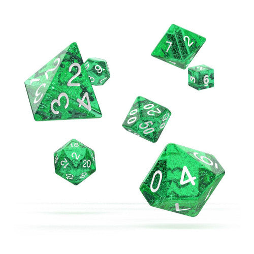 Oakie Doakie Dice - RPG Set 7 Pack Speckled - Green
