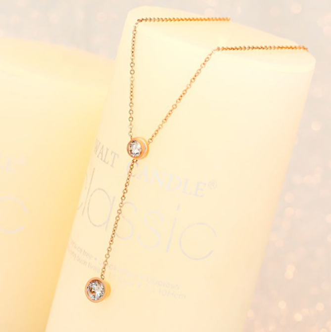 Diamond Pendant with Zircon Inlays Necklace