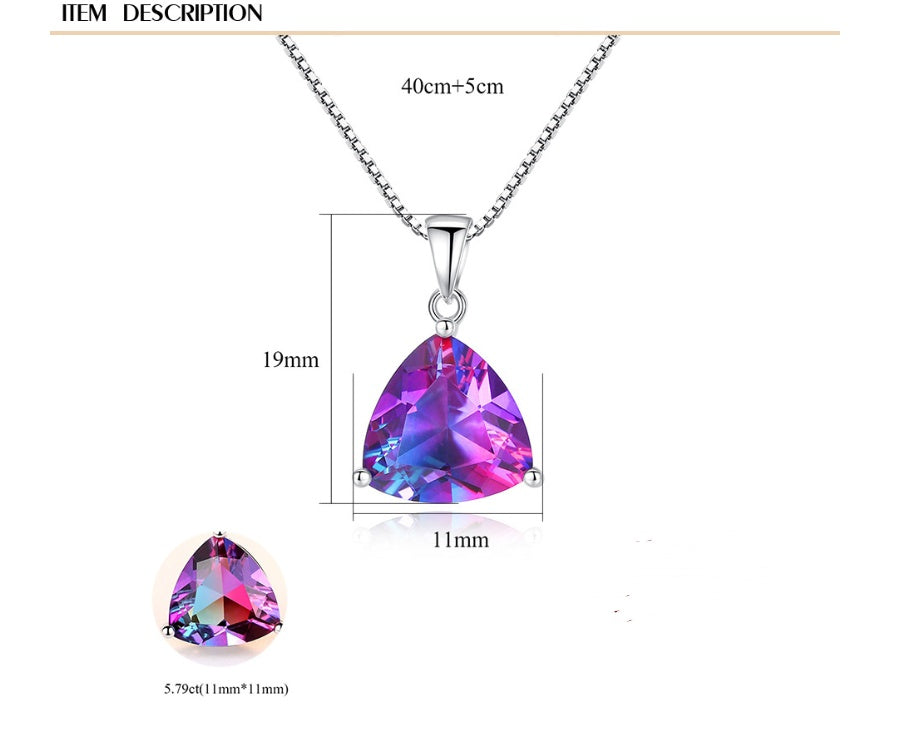 Purple Crystal Pendant Necklace
