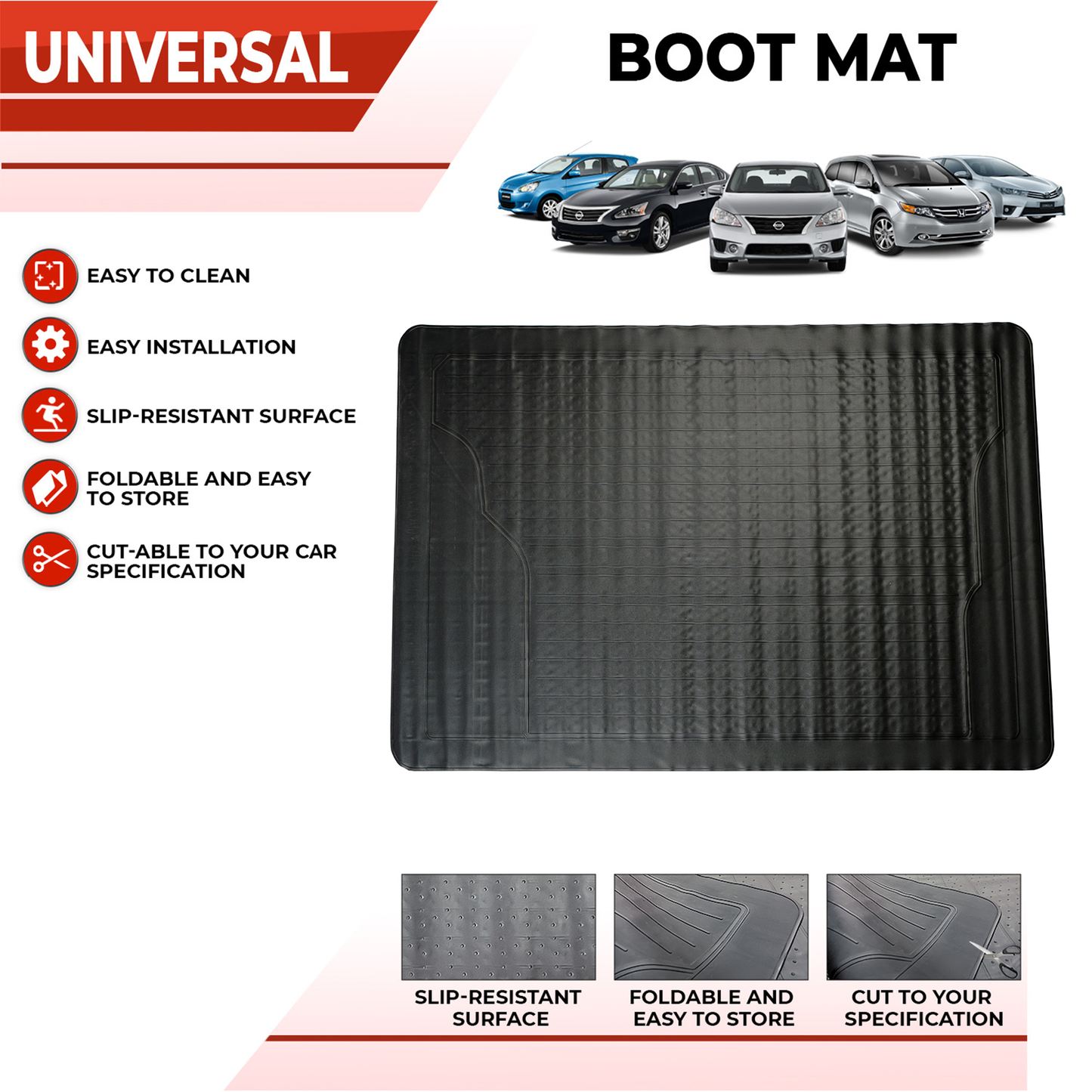 Car Boot Mats Non Slip Cut to Size