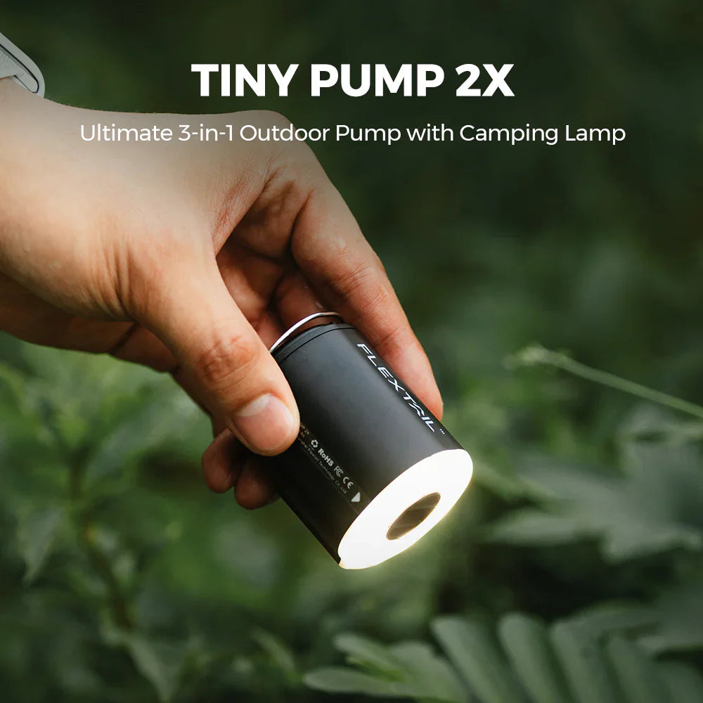 Flextail Tiny Pump 2X - Ultimate 3-in-1 Outdoor Pump with Case - White