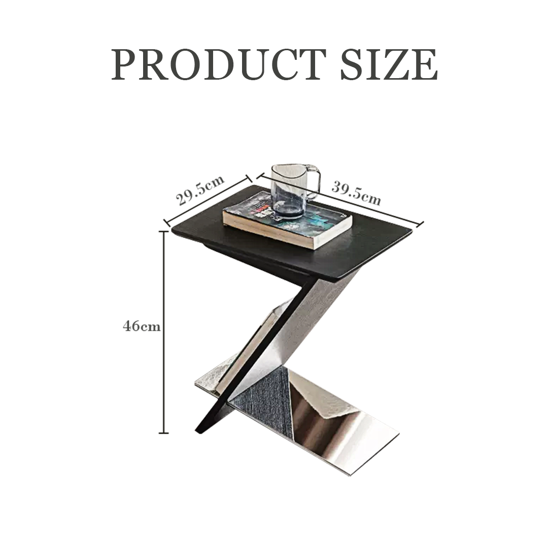 Adrian Side Table With Magazine Rack, Solid Wood