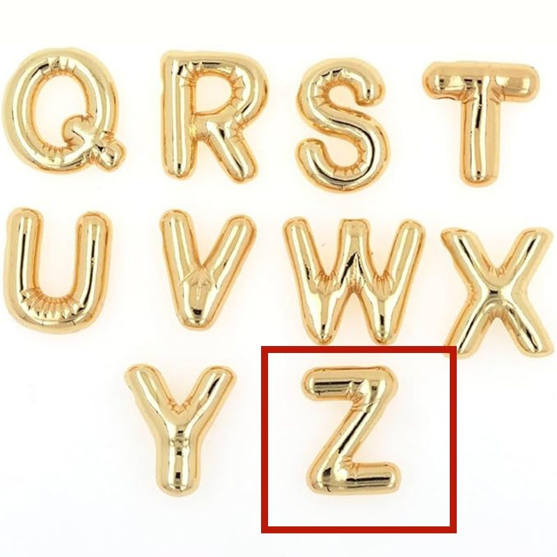 Glossy A-Z Letter Copper Pendant