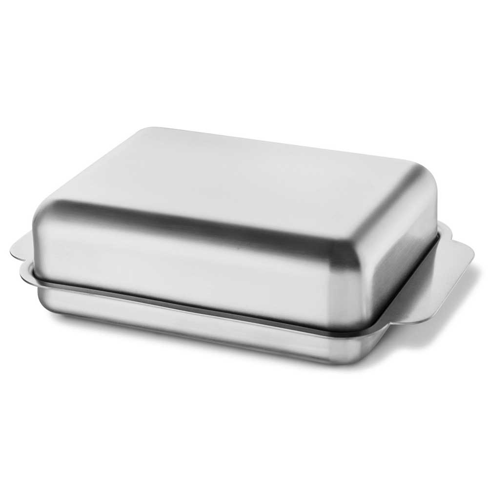 Zack Bevo Brushed Stainless Steel Butter Dish