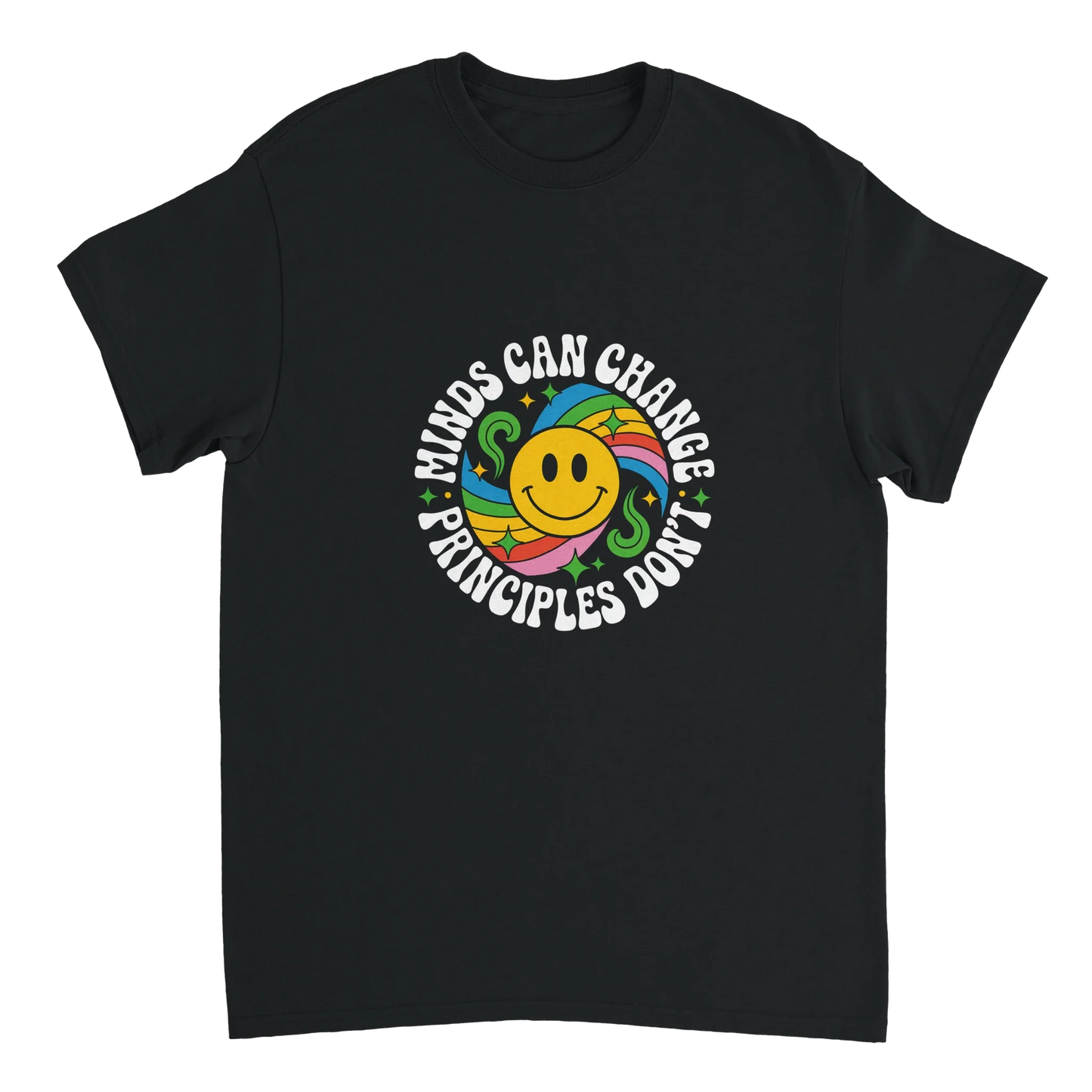 “Minds can Change. Principles don't” Heavyweight Unisex Crewneck T-Shirt