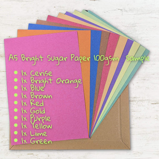 Bright Assorted Sugar Paper Sample Pack