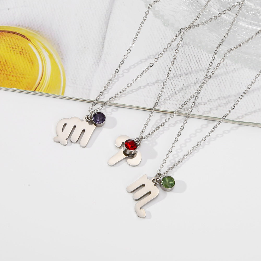 Zircon Constellation Zodiac Necklace