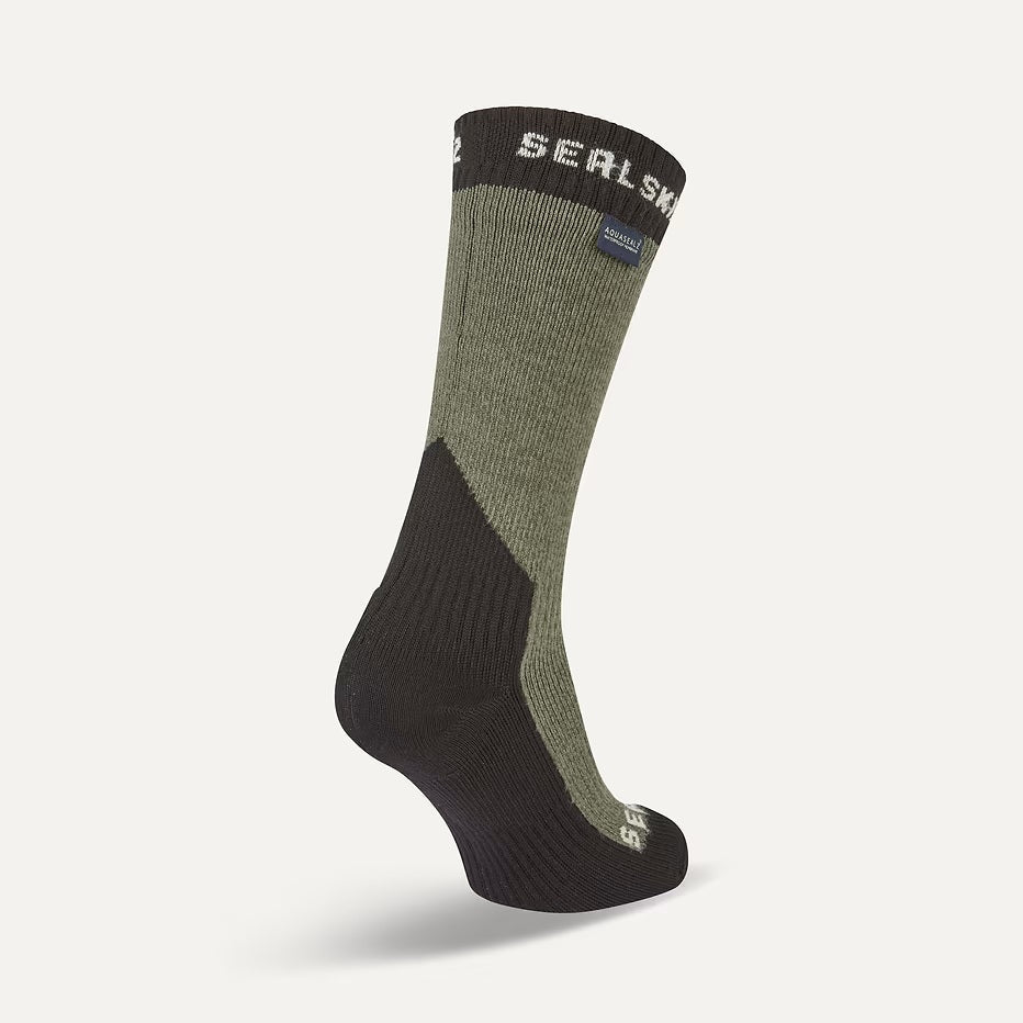 Sealskinz Stanfield Waterproof Extreme Cold Weather Mid Length Sock - Olive