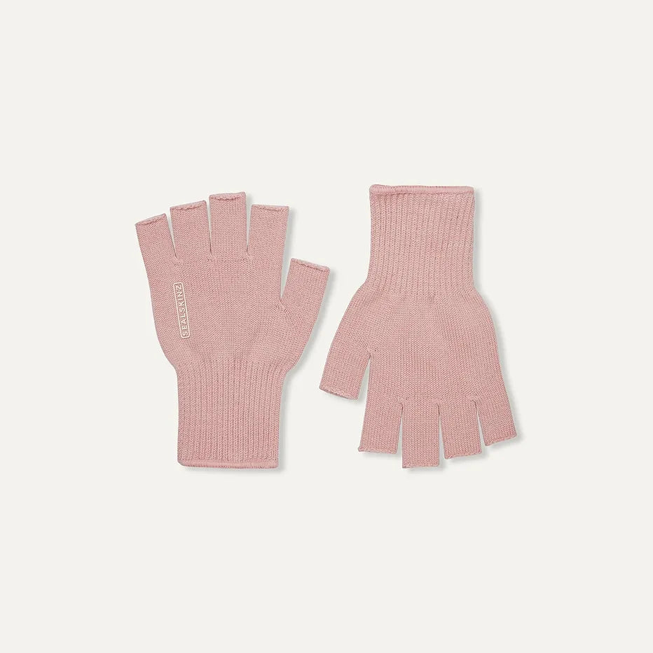 Sealskinz Thornham Merino Fingerless Glove - Pink One Size