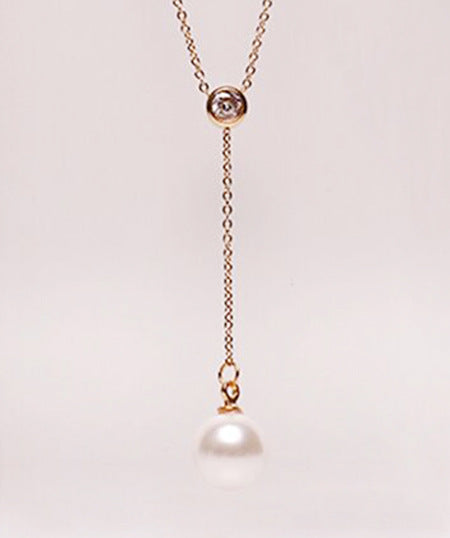 Diamond Pendant with Zircon Inlays Necklace