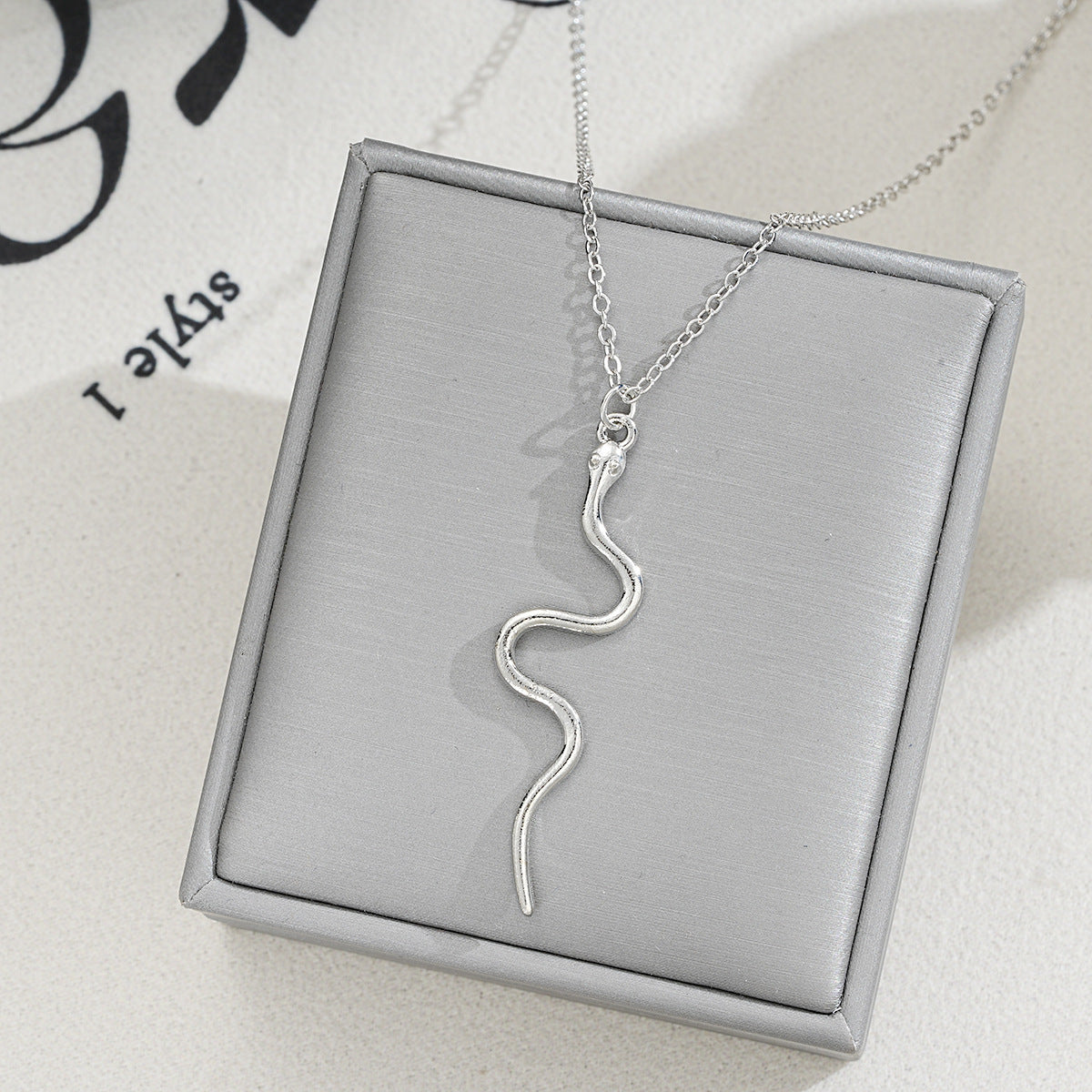 Simple Long Snake Necklace