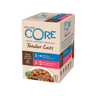 Wellness CORE Cat Wet Adult Tender Cuts Chicken and Chicken Liver in Savoury Gravy Recipe 85g