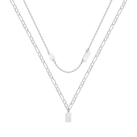 Simple Double Layer Stacked Necklace