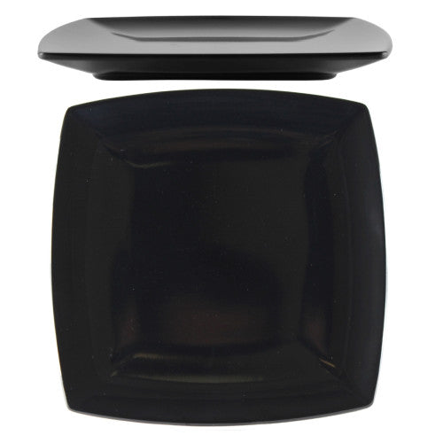 Classic Black Square Melamine Plate 115mm / 4 ½in - Pack Of 12