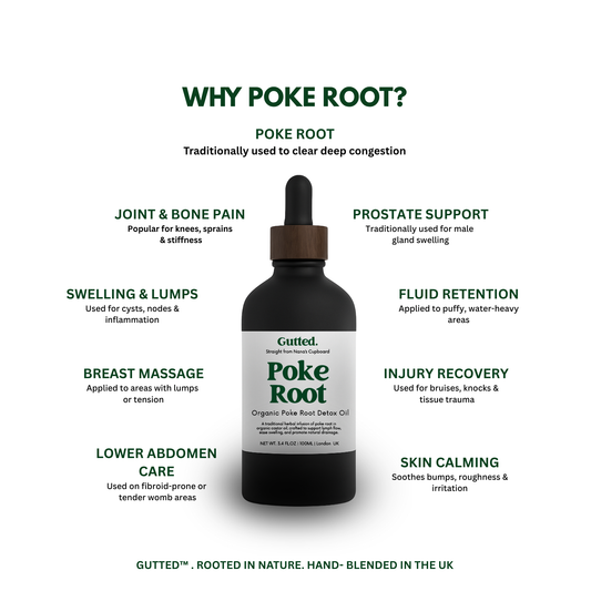 Organic Poke Root Oil – 20ml, 50ml & 100ml | Wild-Infused Oil for Lymphatic Detox Oil -