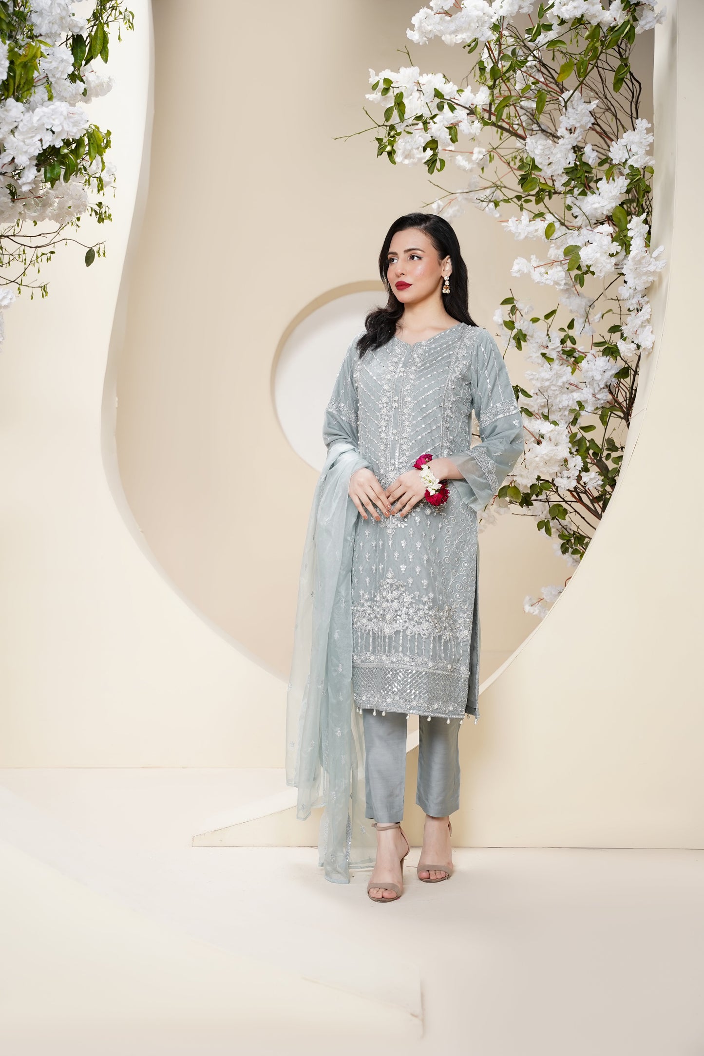 Tehwar - Luxury Organza Outfit - Festive Collection - Ready to Wear - Eid25 - TEHV7D4
