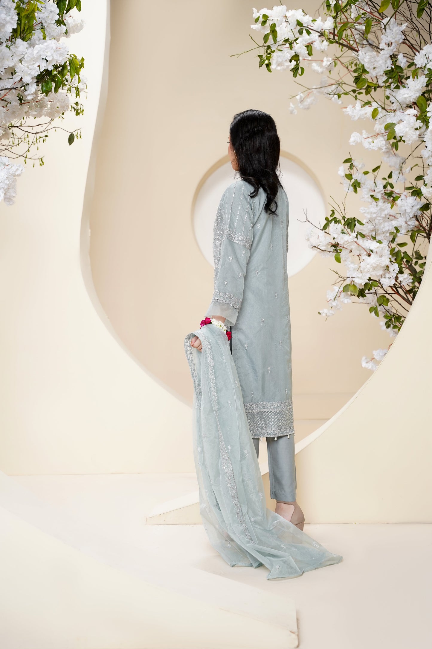 Tehwar - Luxury Organza Outfit - Festive Collection - Ready to Wear - Eid25 - TEHV7D4