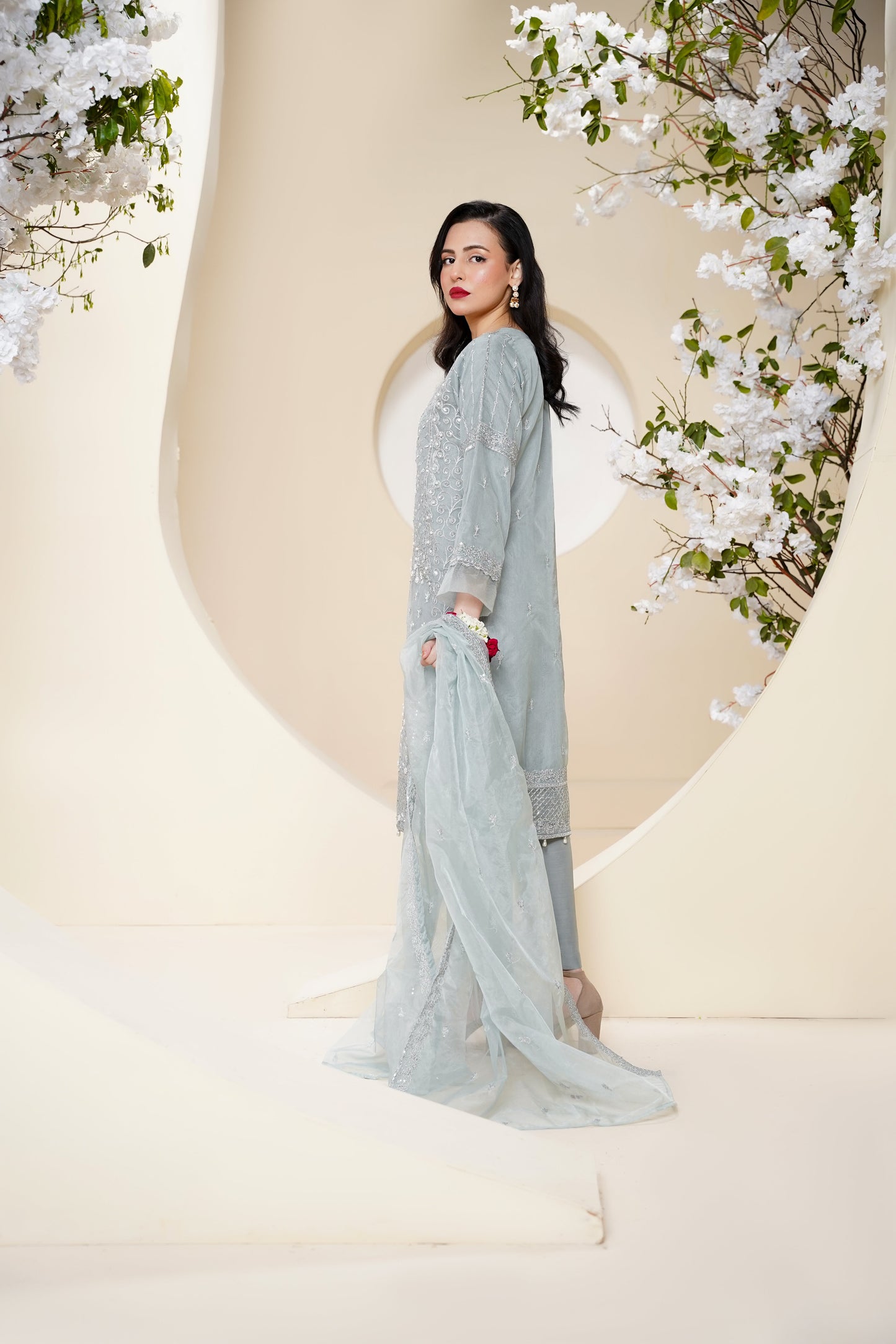 Tehwar - Luxury Organza Outfit - Festive Collection - Ready to Wear - Eid25 - TEHV7D4