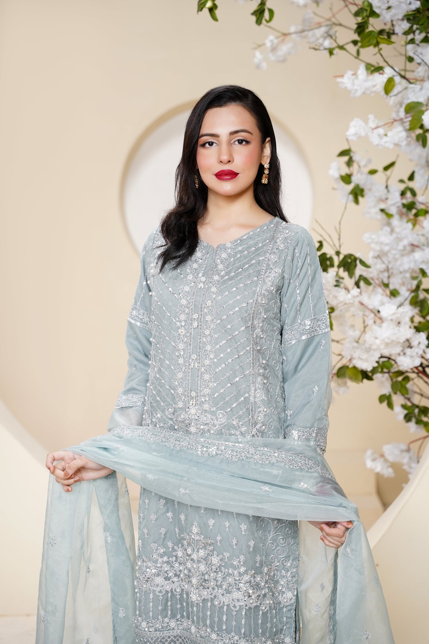 Tehwar - Luxury Organza Outfit - Festive Collection - Ready to Wear - Eid25 - TEHV7D4