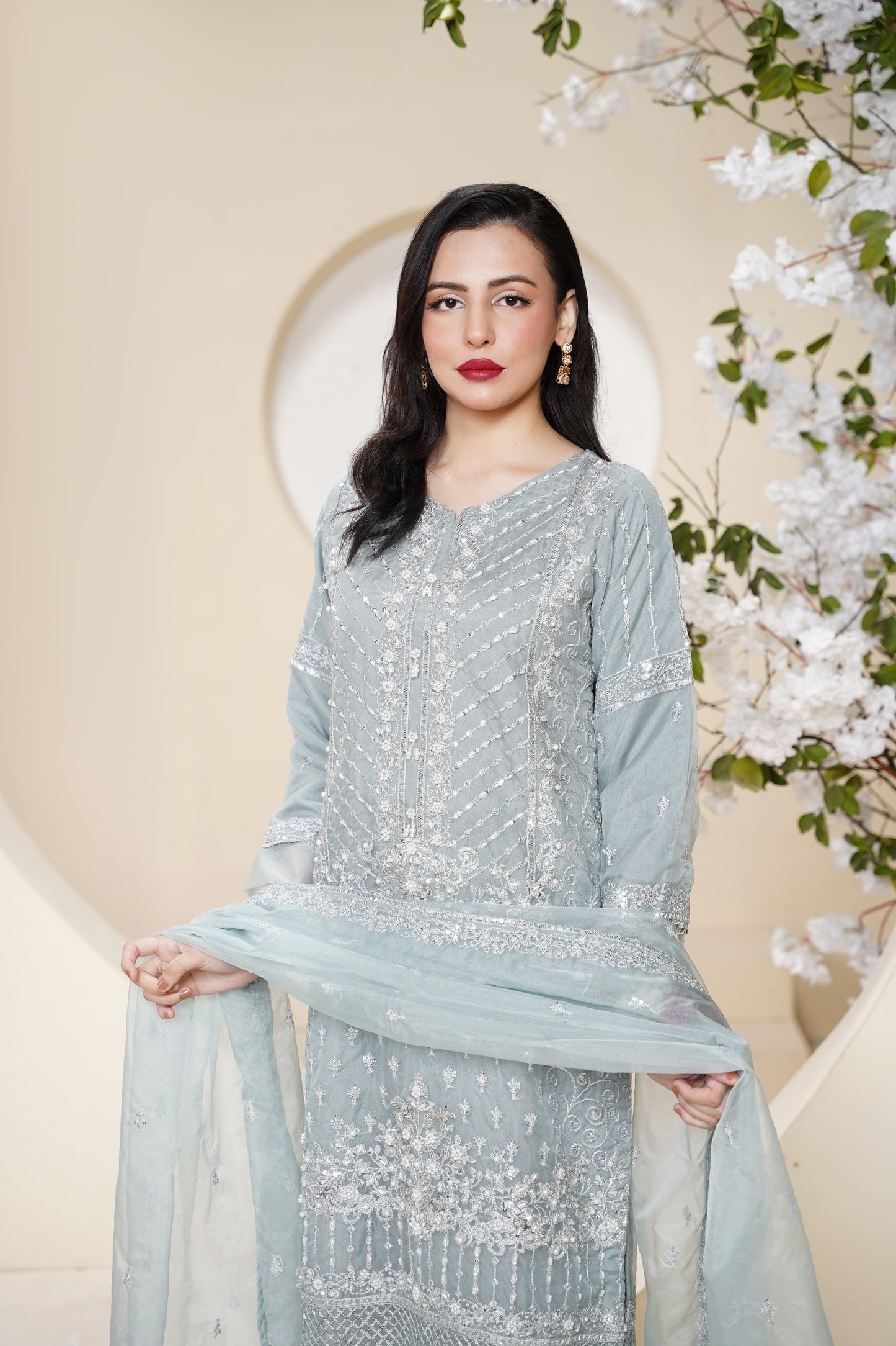Tehwar - Luxury Organza Outfit - Festive Collection - Ready to Wear - Eid25 - TEHV7D4