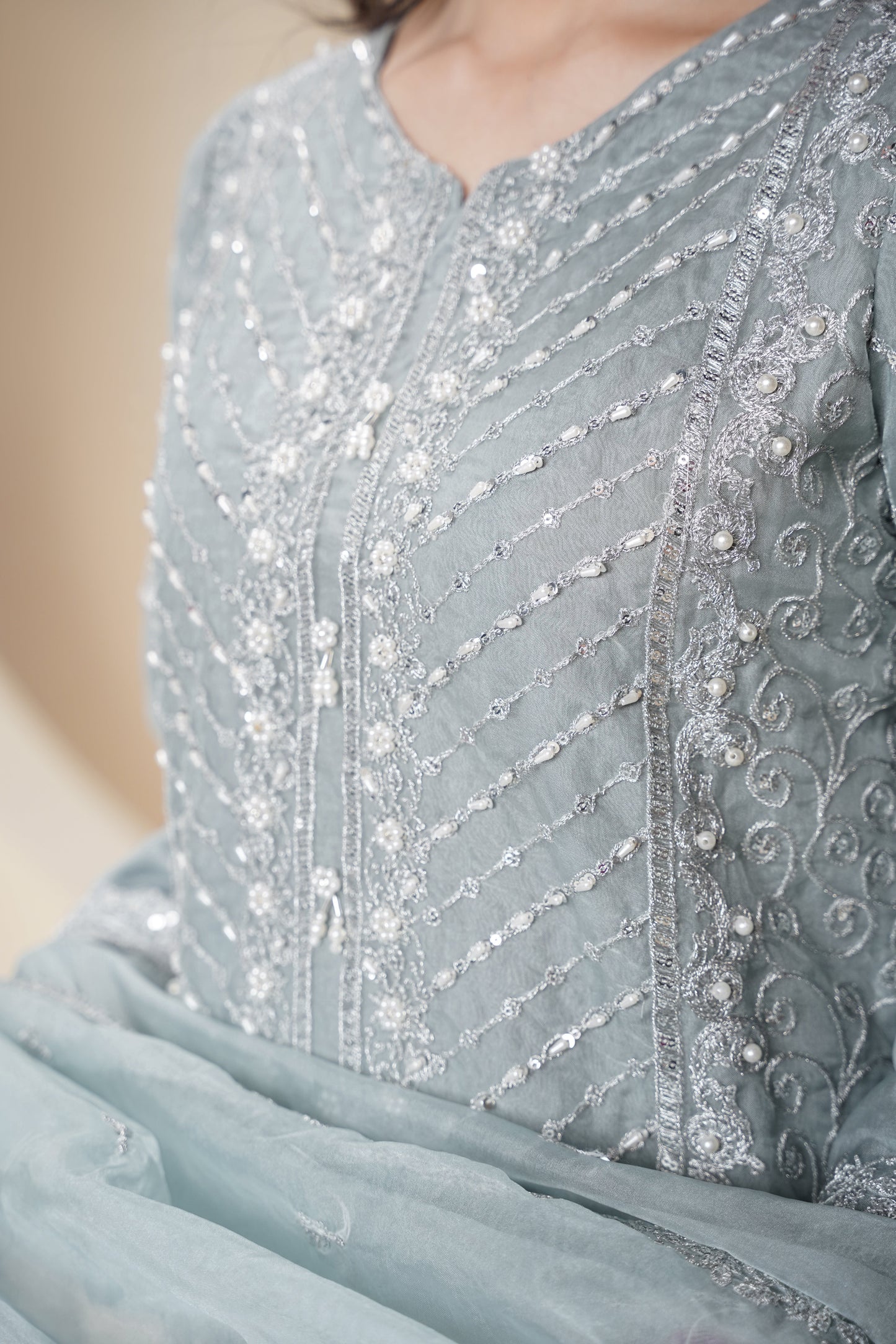 Tehwar - Luxury Organza Outfit - Festive Collection - Ready to Wear - Eid25 - TEHV7D4